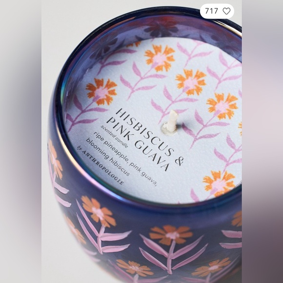 Anthropologie Medina Fruity Hibiscus & Pink Guava Glass Candle, NWT - Picture 3 of 3